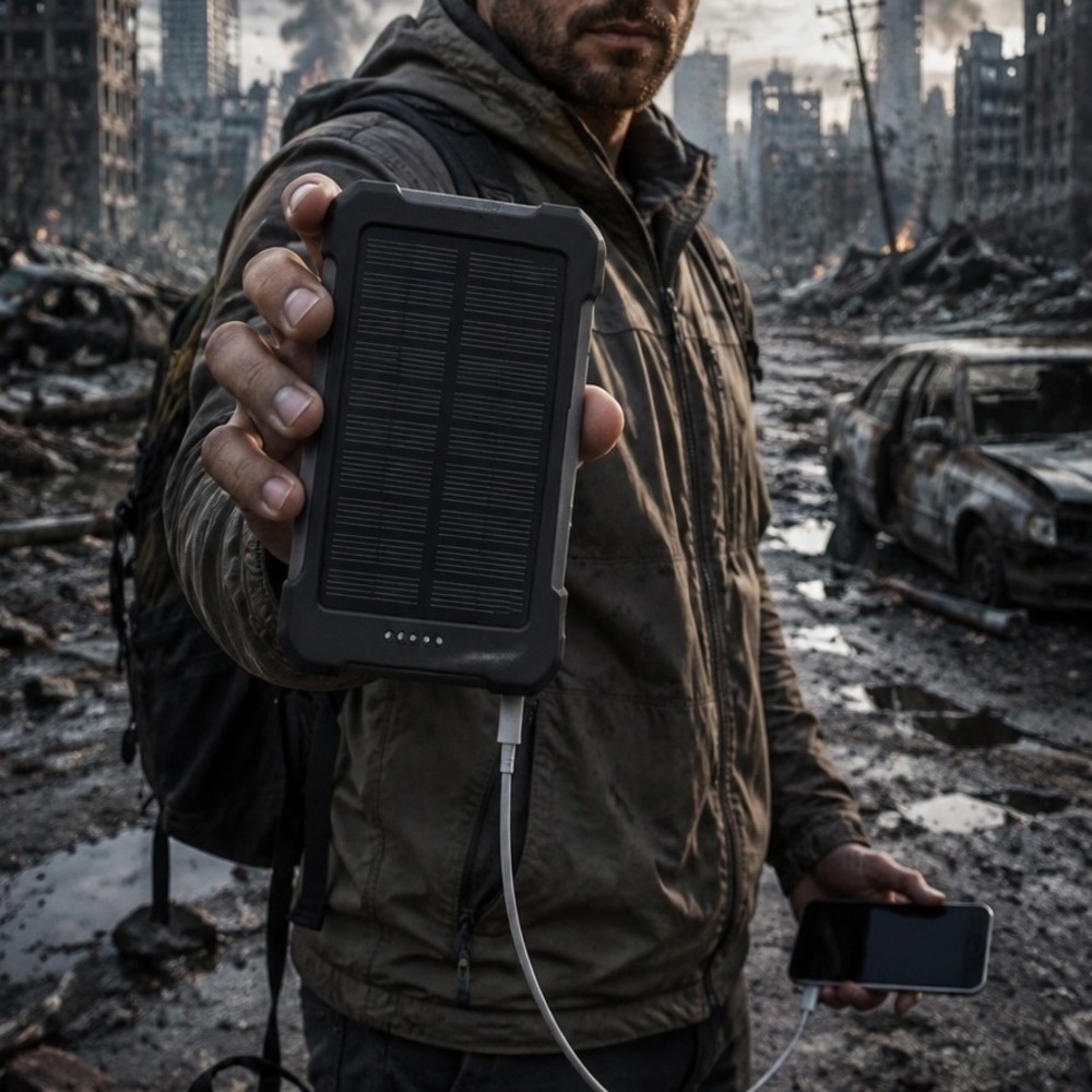 4Patriots Patriot Power Cell CX 8000mAh Solar Power Bank Phone Charger